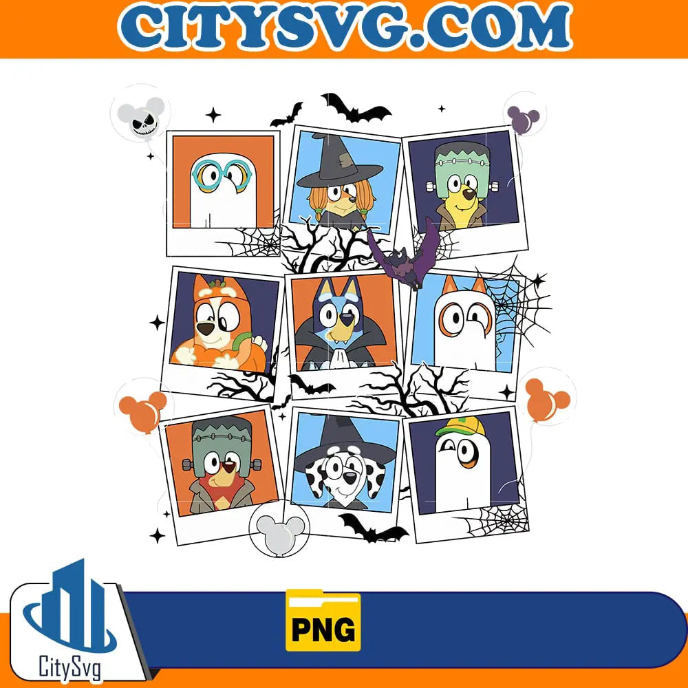 Photo Family Bluey Halloween Png CitySvg