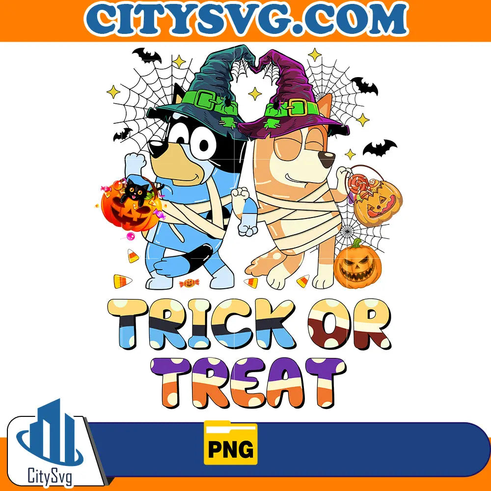 Trick or Treat bluey Png CitySvg