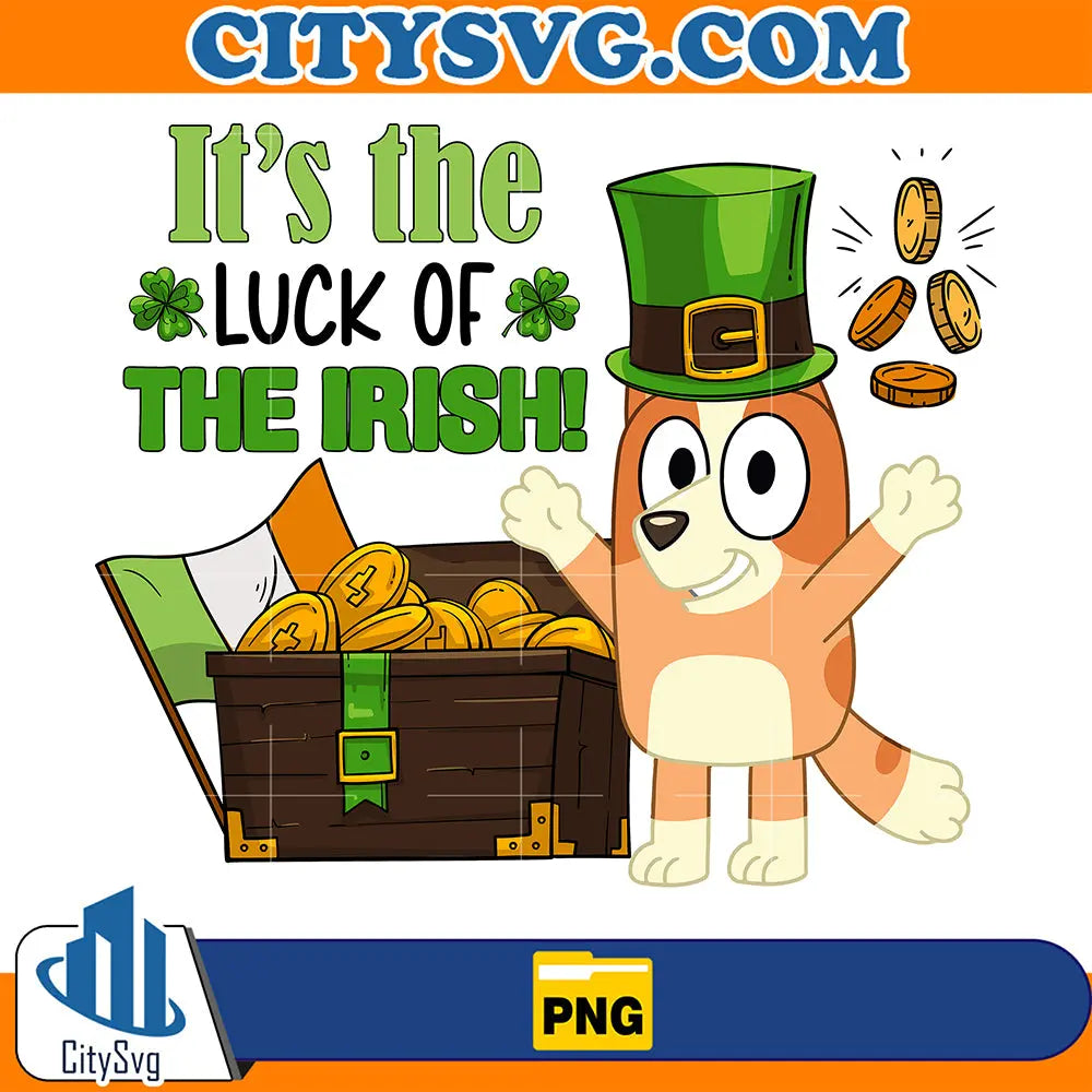 BlueyIt_sTheLuckOfTheIrishStPatricksDayPng