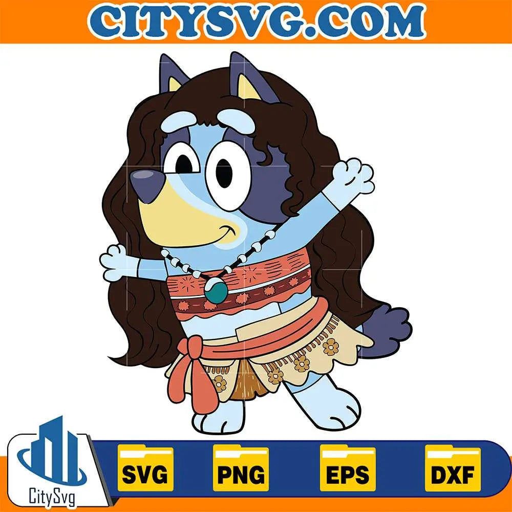 BlueyMoanaSvg
