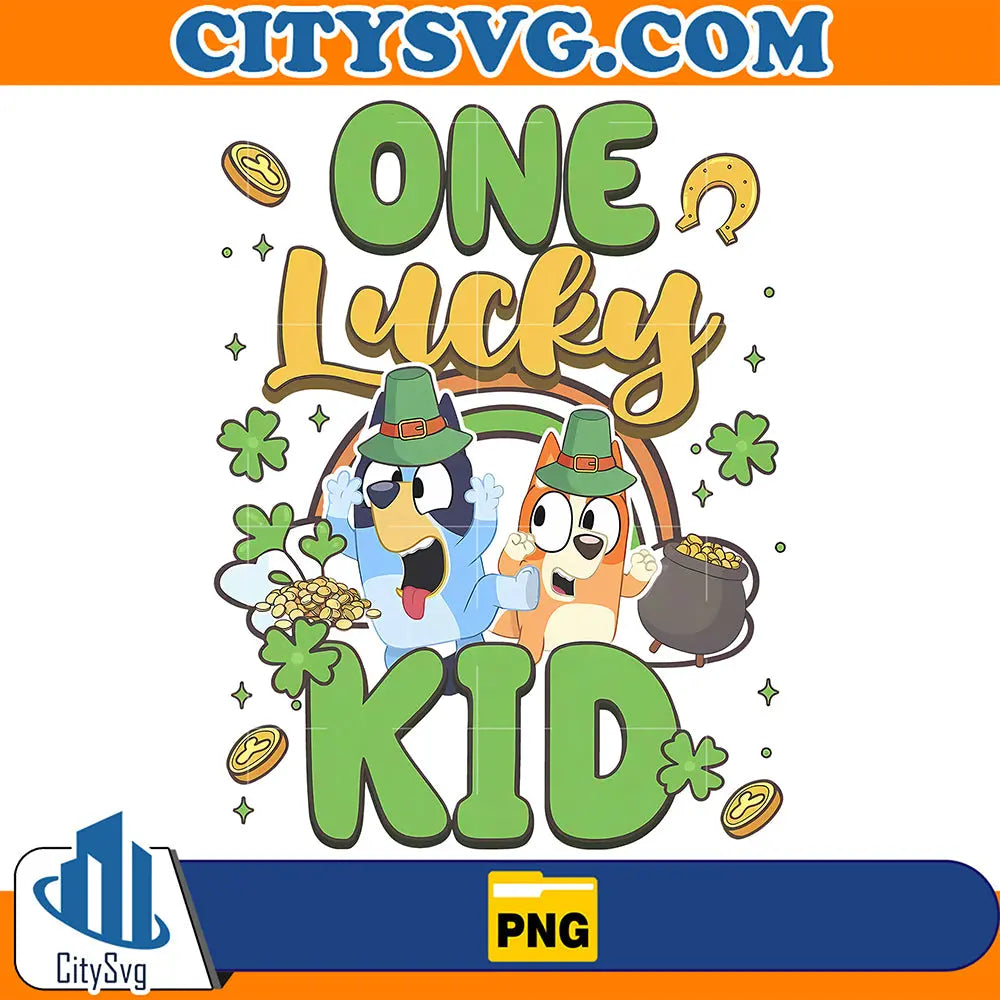 BlueyOneLuckyKidStPatricksDayPng_1