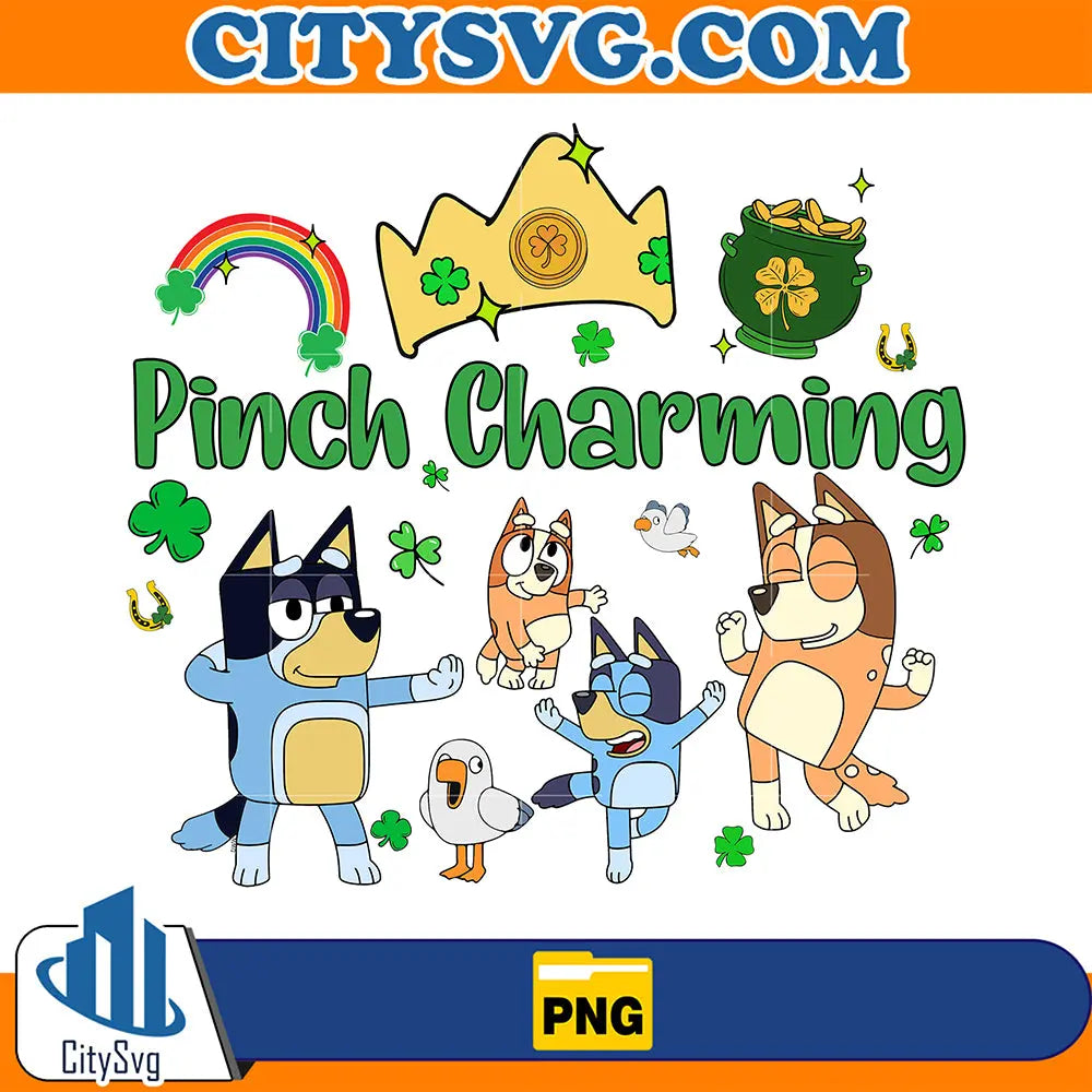 BlueyPinchCharmingStPatricksDayPng