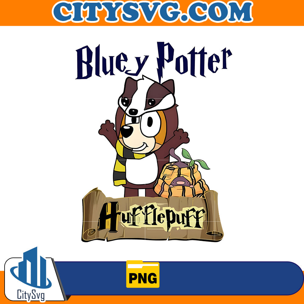 Bluey Potter Hufflepuff Png CitySvg