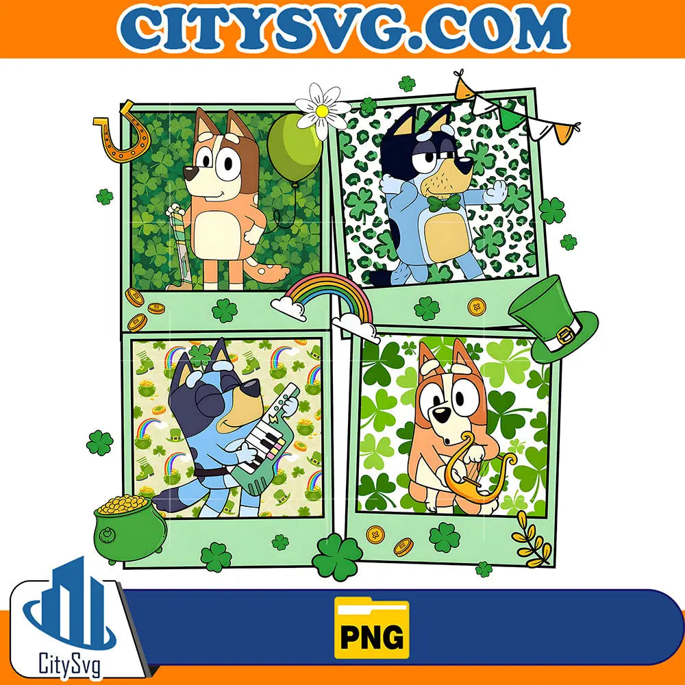 BlueyStPatricksDayPng