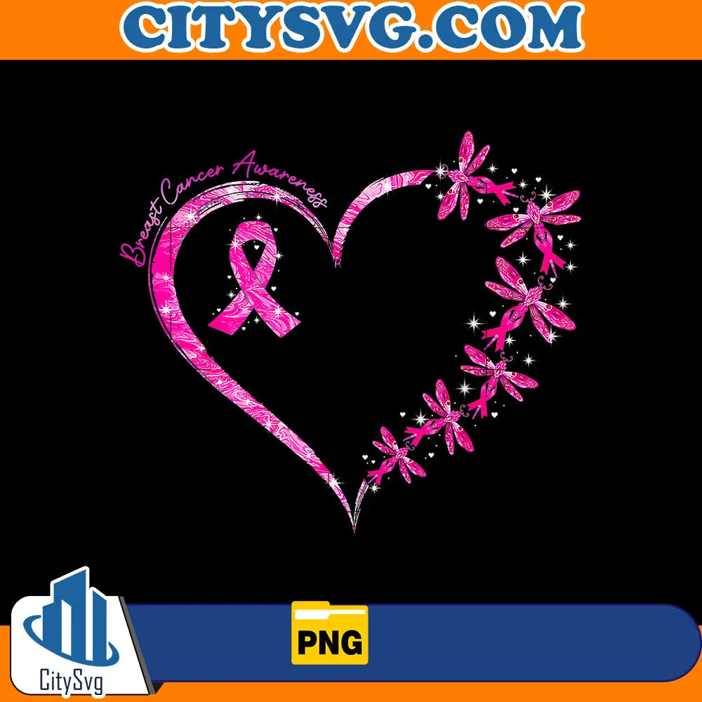 Breast Cancer Awareness Heart Png CitySvg