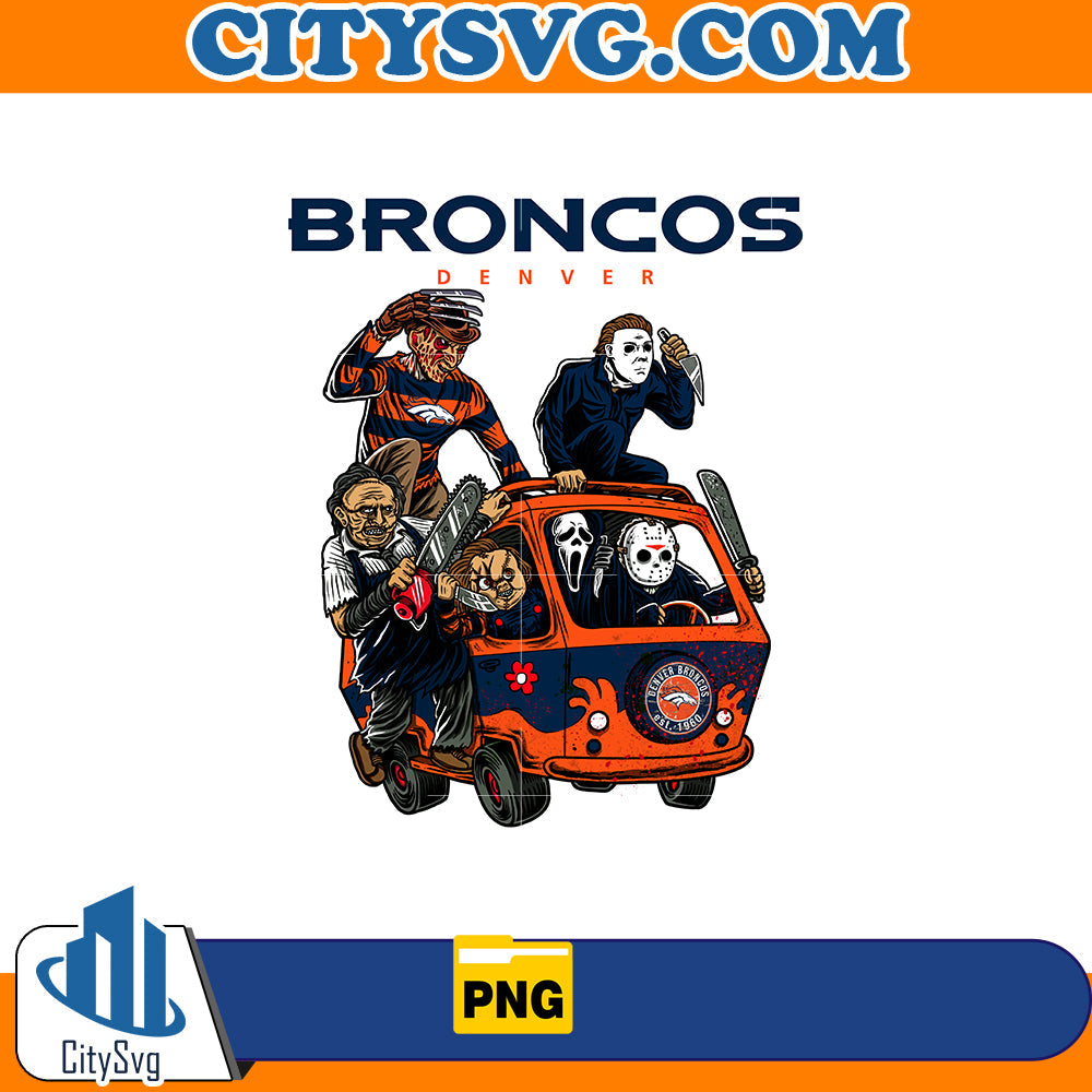 Broncos Denver American Football Horror Killer Team Halloween Png CitySvg