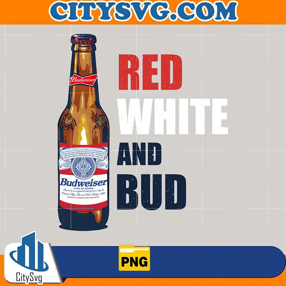 BudweiserRedWhiteAndBudPng