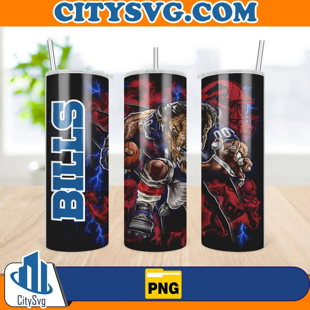 BuffaloBills20ozSkinnyTumblerSublimationDesignsPng