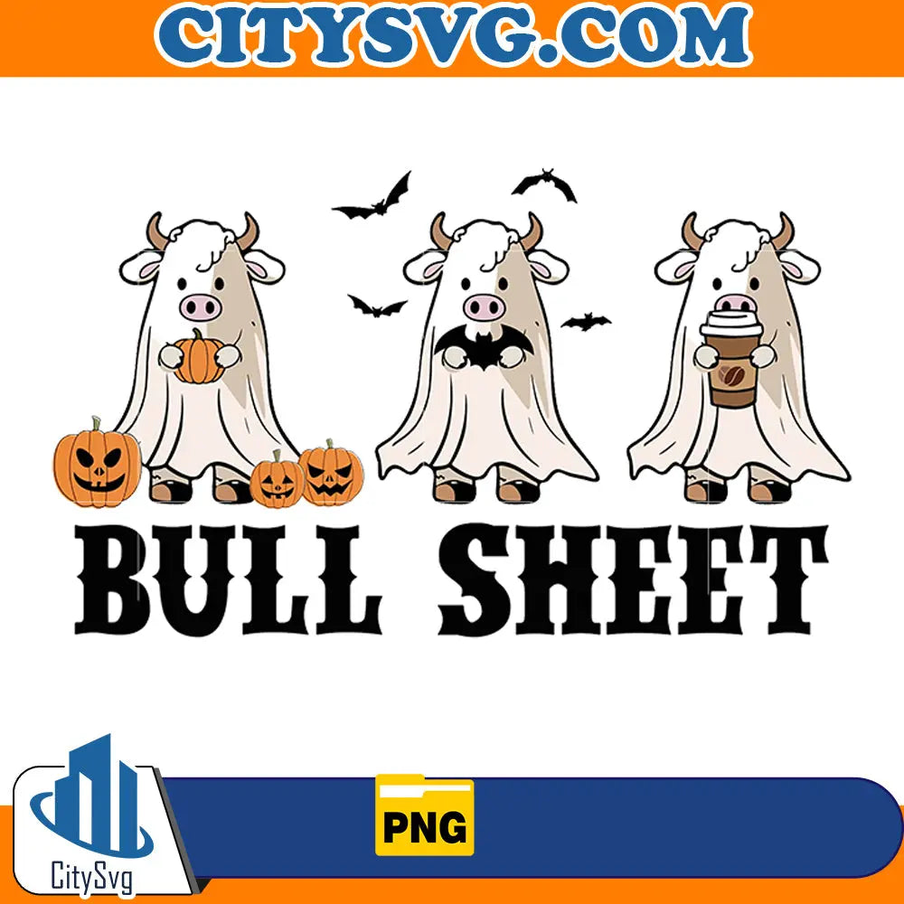 Bull Sheet PNG, Ghost Cows CitySvg