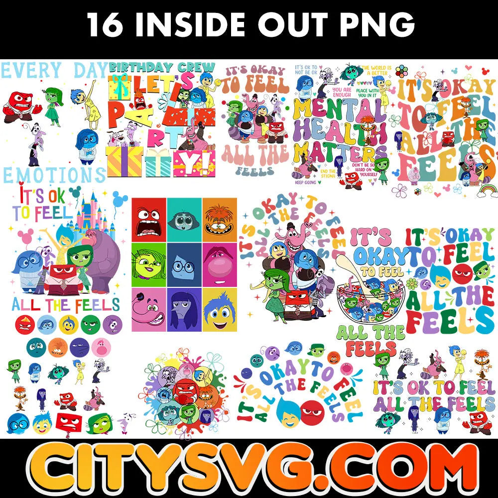 15+ It's Okay To Feel All The Feels Png, Mental Health Png, Digital Download CitySvg