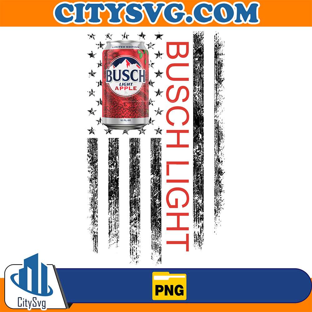 Busch-Light-Apple-American-Flag-Png