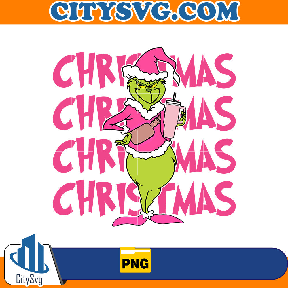 Pink Christmas Grinch Png CitySvg