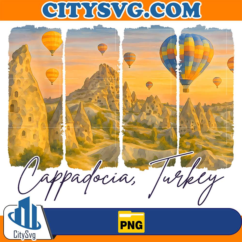 Cappadocia-Turkey-Travel-Brushstroke-Cappadocia-Souvenir-Png