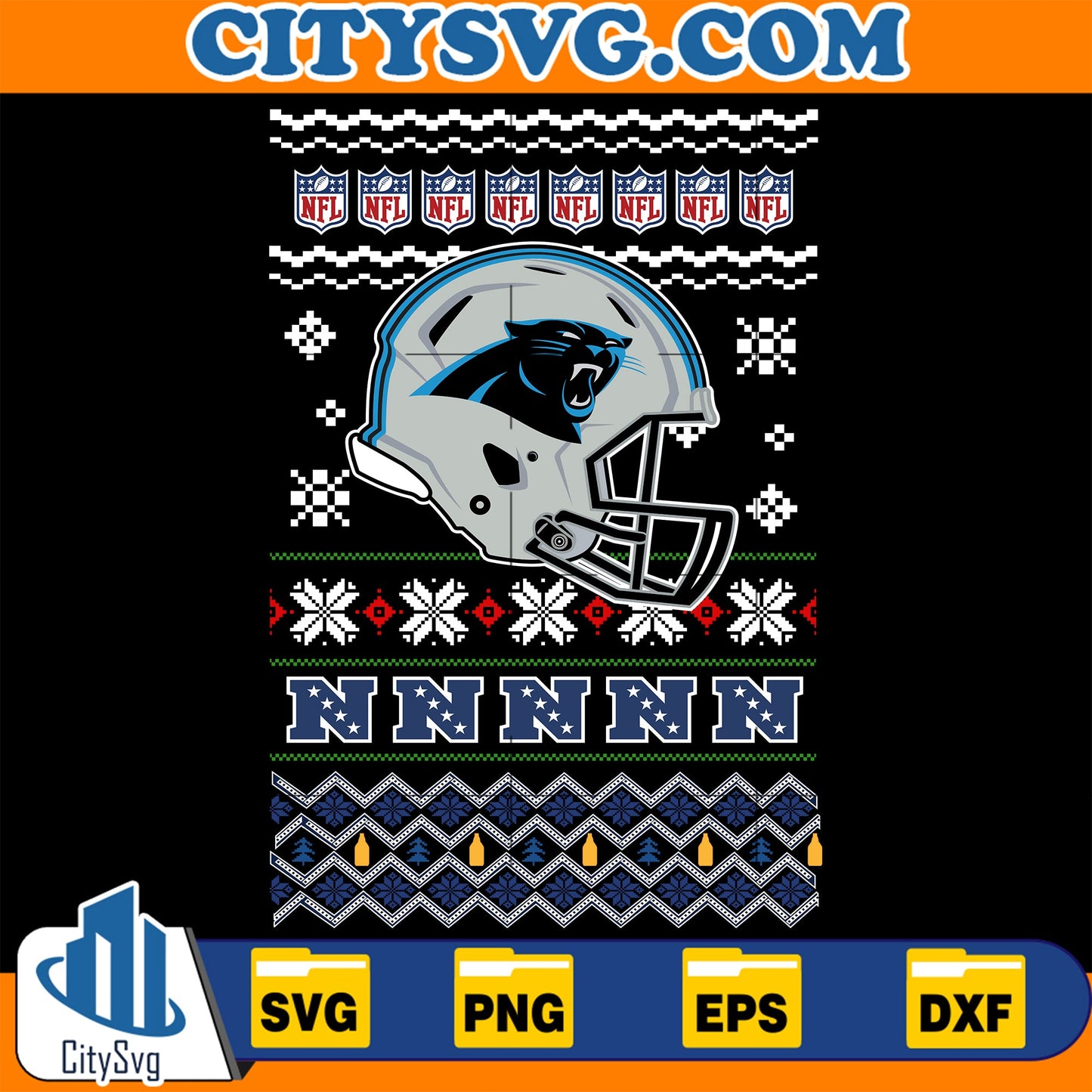 Carolina Panthers Christmas Svg CitySvg