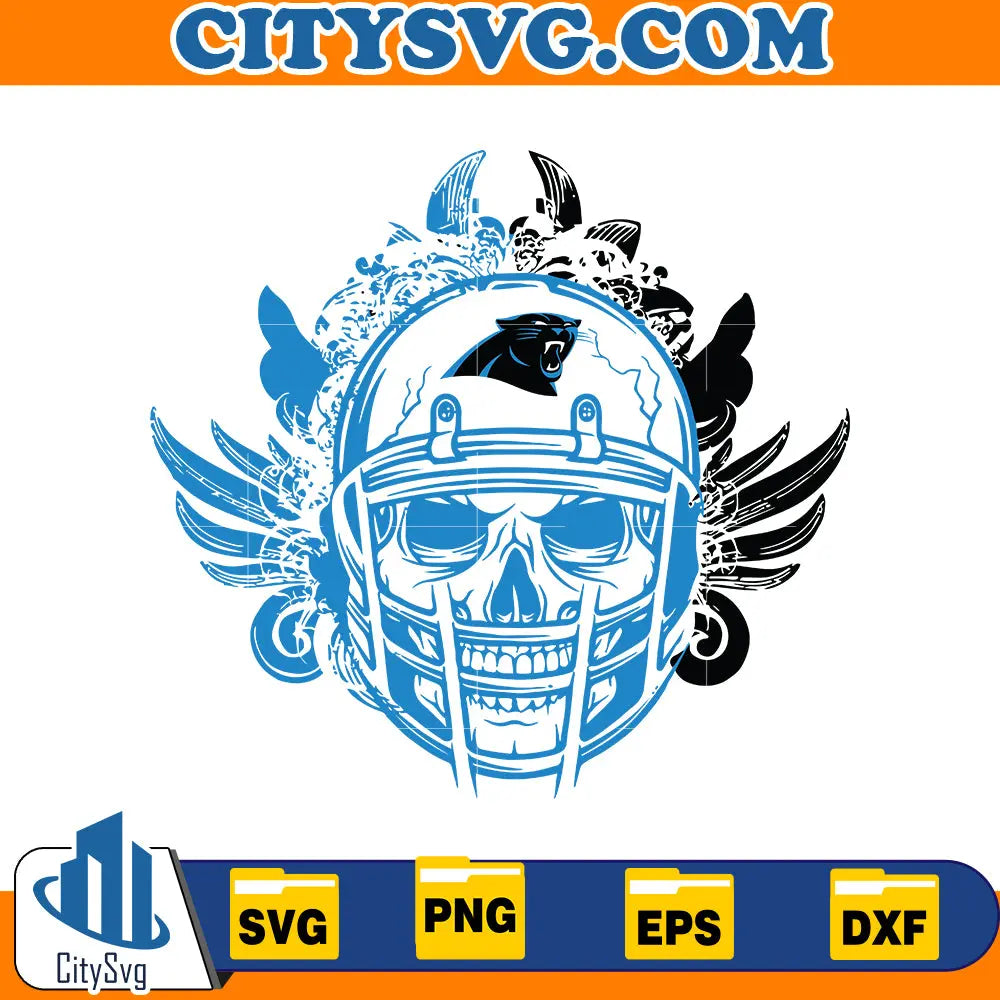 Skull Carolina Panthers Svg CitySvg