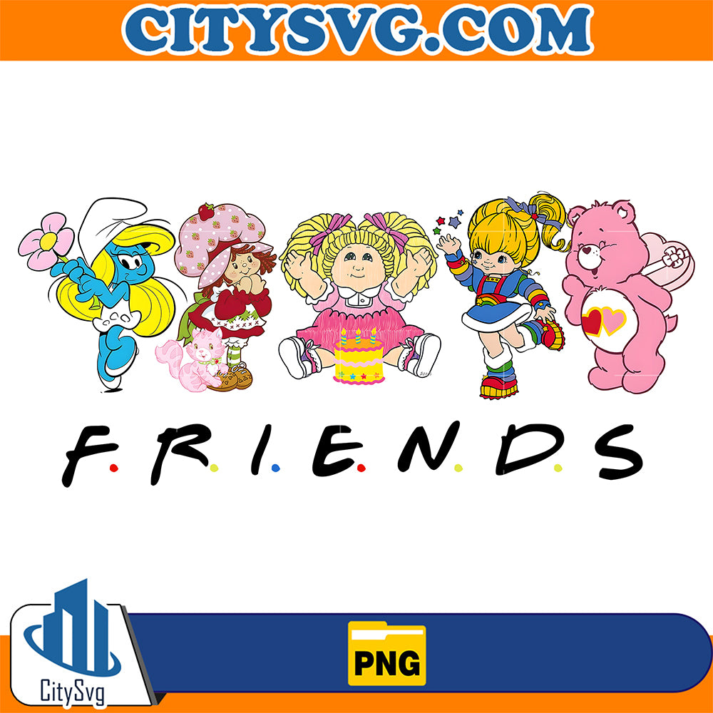 Cartoon-80s-Friends-Png