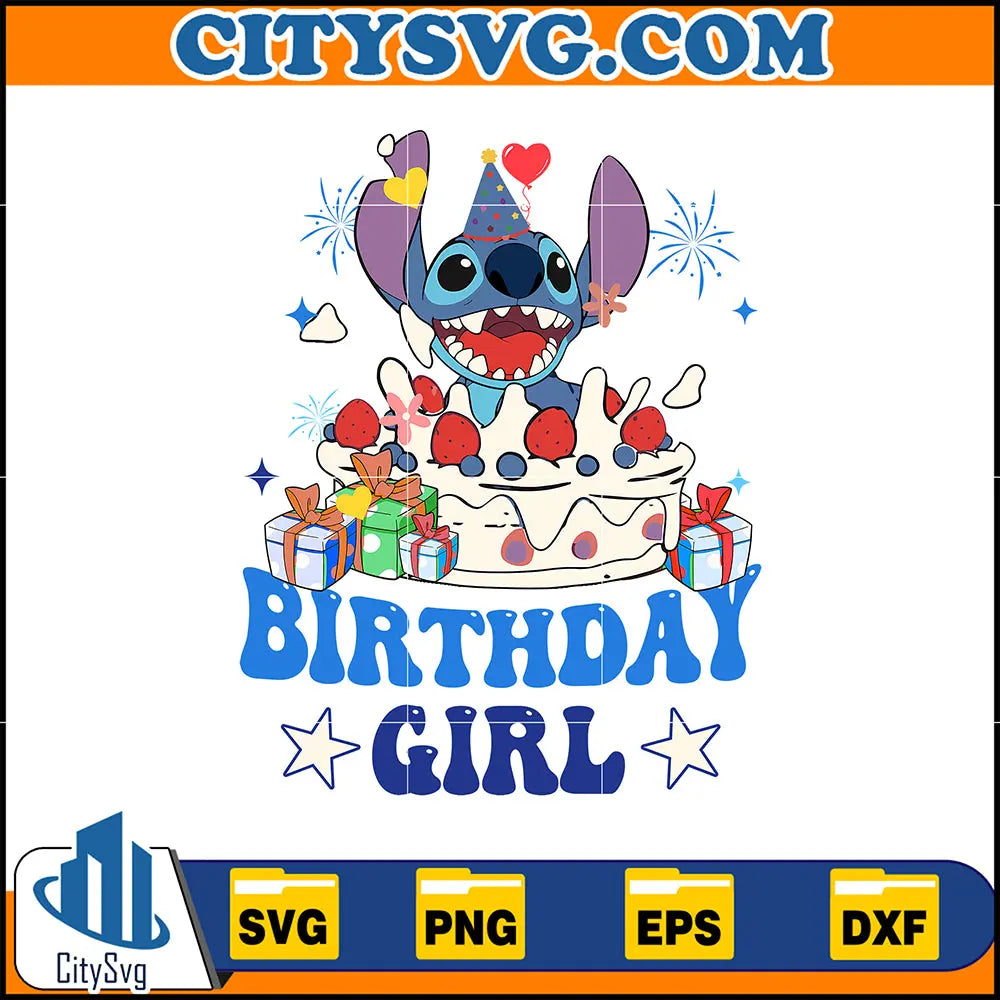 CartoonBirthdayGirlSvg