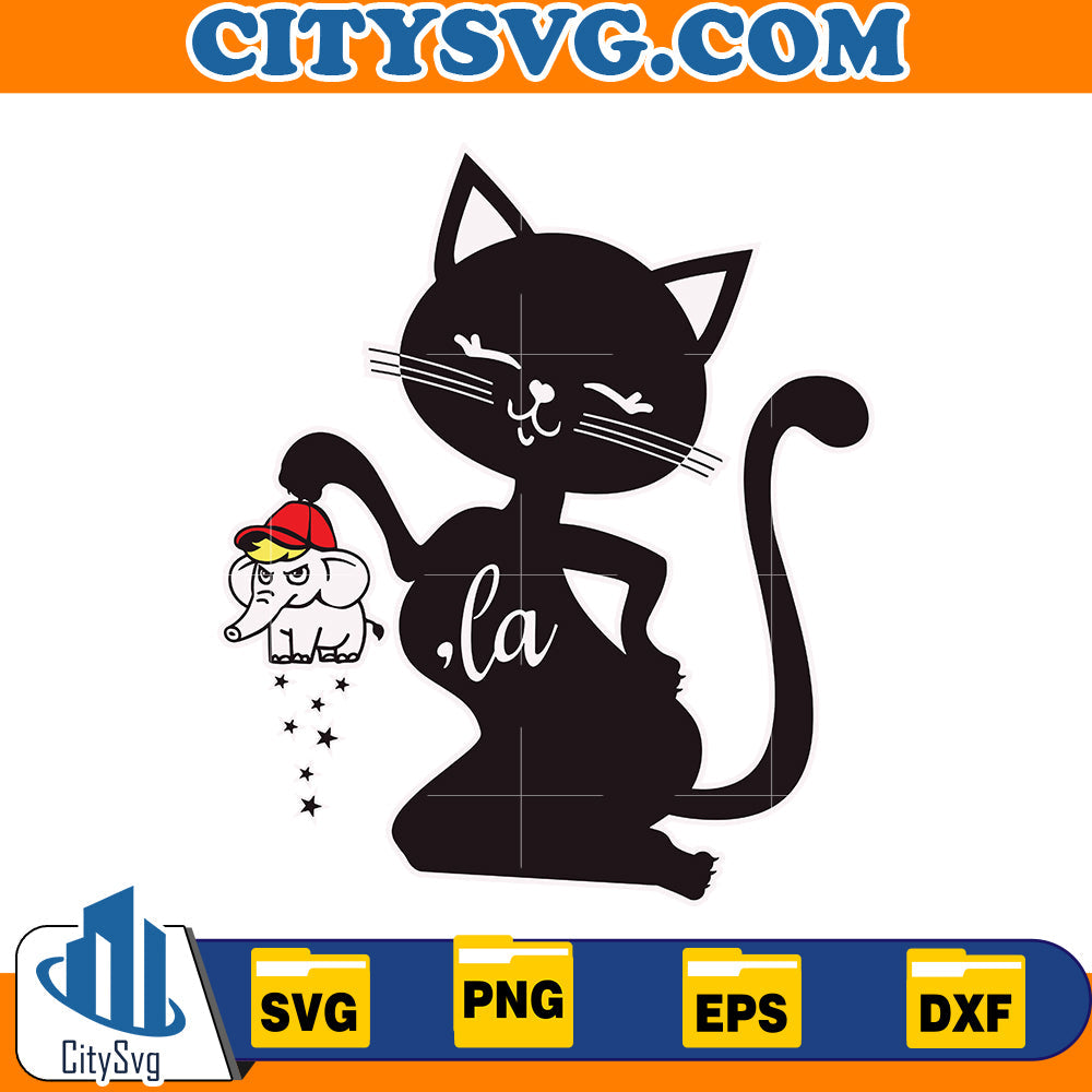 Cat Kamala Trump Elephant Funny Svg CitySvg