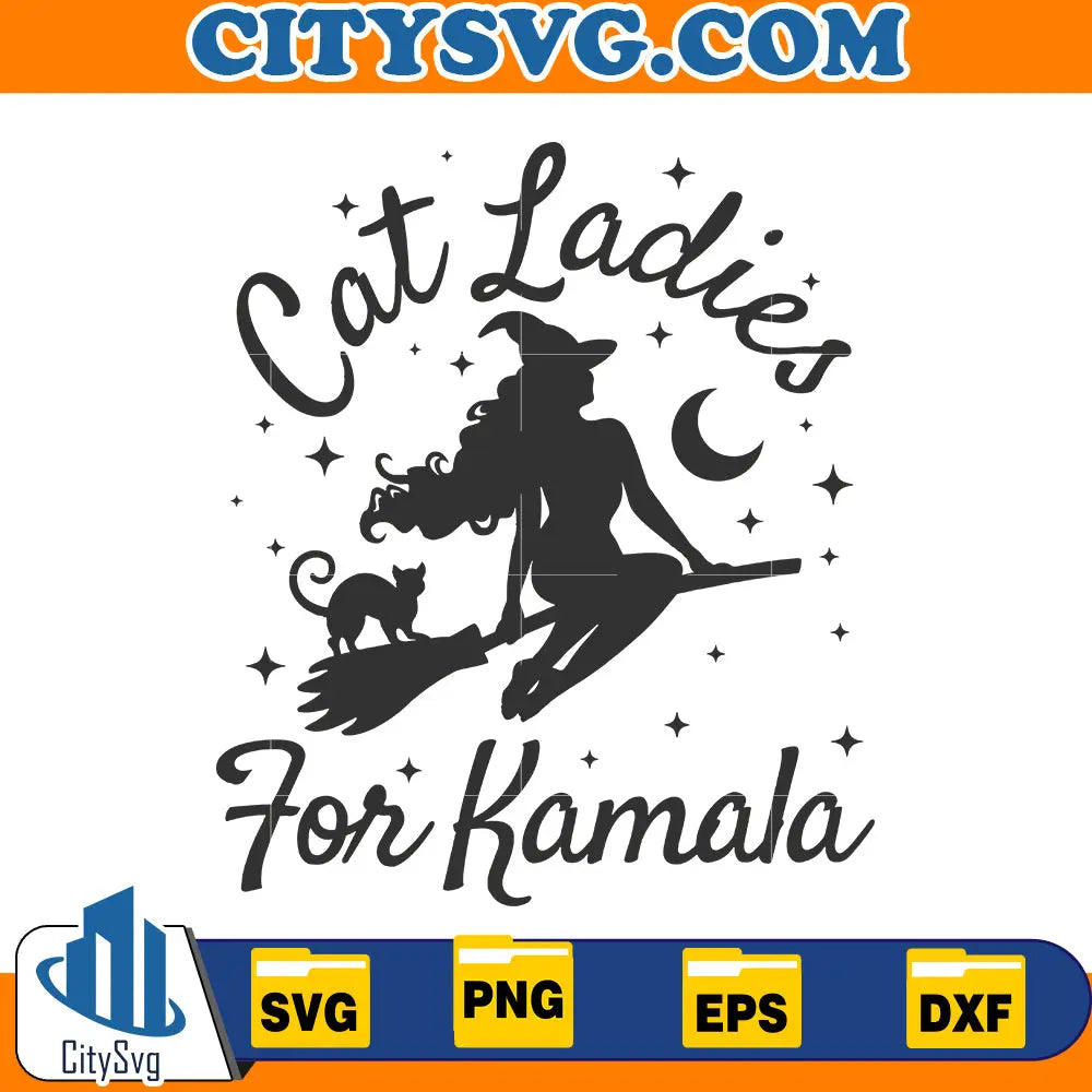 Cat Ladies for Kamala Svg CitySvg