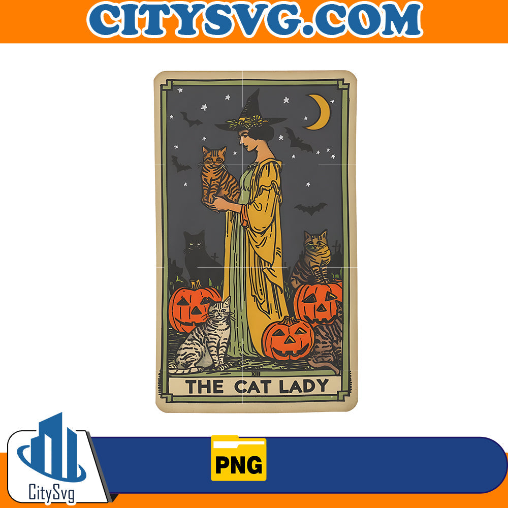 Cat Lady Tarot Card Png CitySvg