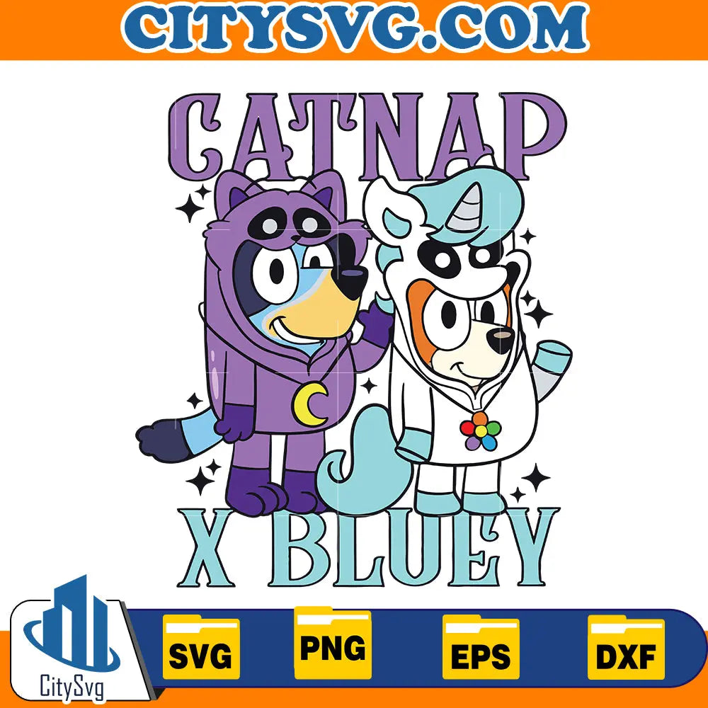Catnap X bluey svg CitySvg