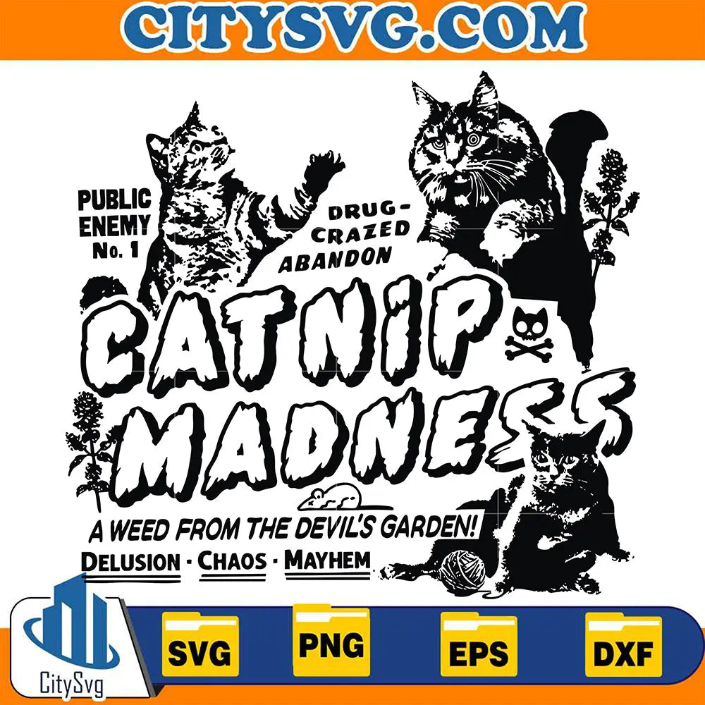 CatnipMadnessCuteCatSvg