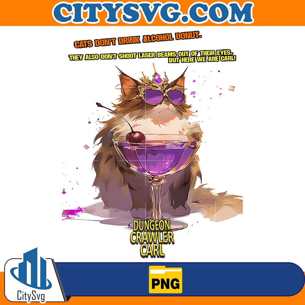 Cats-Don-t-Drink-Alcohol-Donut-Dungeon-Crawler-Carl-Png