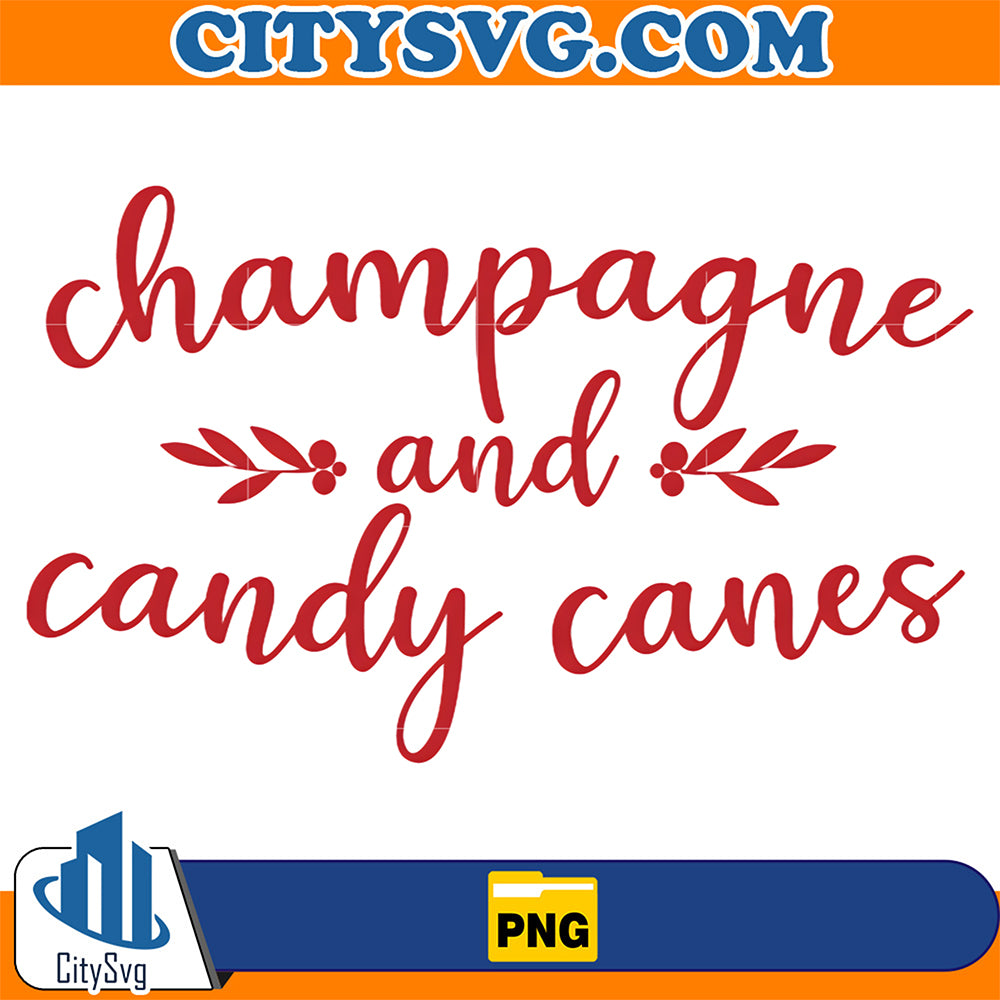 Champagne-And-Candy-Canes-Png