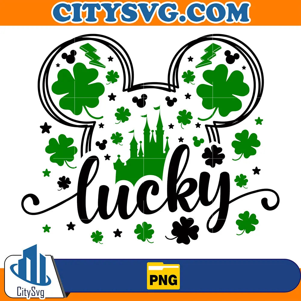 CharmingLuckyMouseStPatricksDayPng
