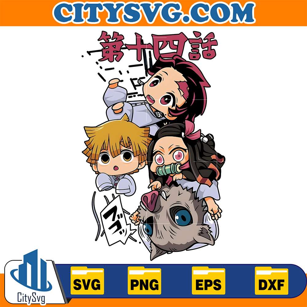 Chibi Cute Demon Slayer Svg CitySvg