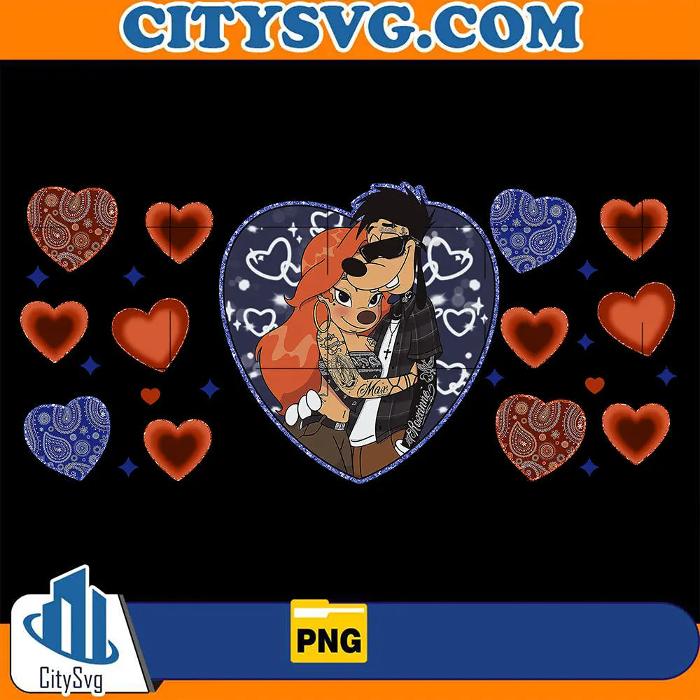 ChicanoCholoCartoonMaxAndRoxanneCouple16ozGlassCanValentinePng