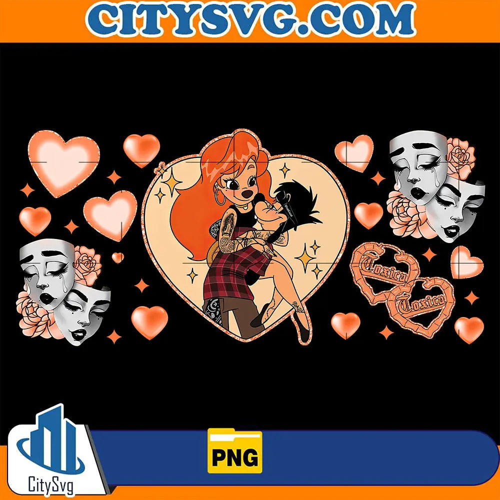 ChicanoCholoCartoonMaxAndRoxanneCouple16ozGlassCanValentinePng_3