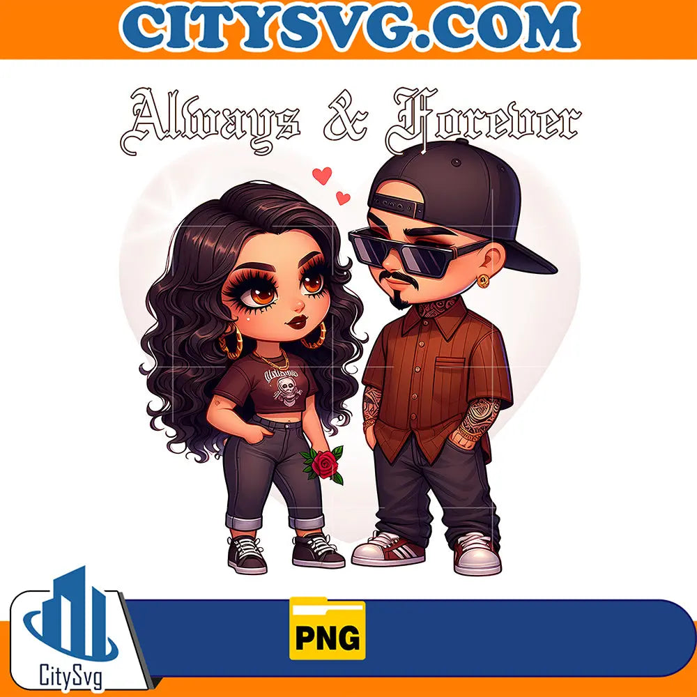 ChicanoCoupleValentineDesignPng_3