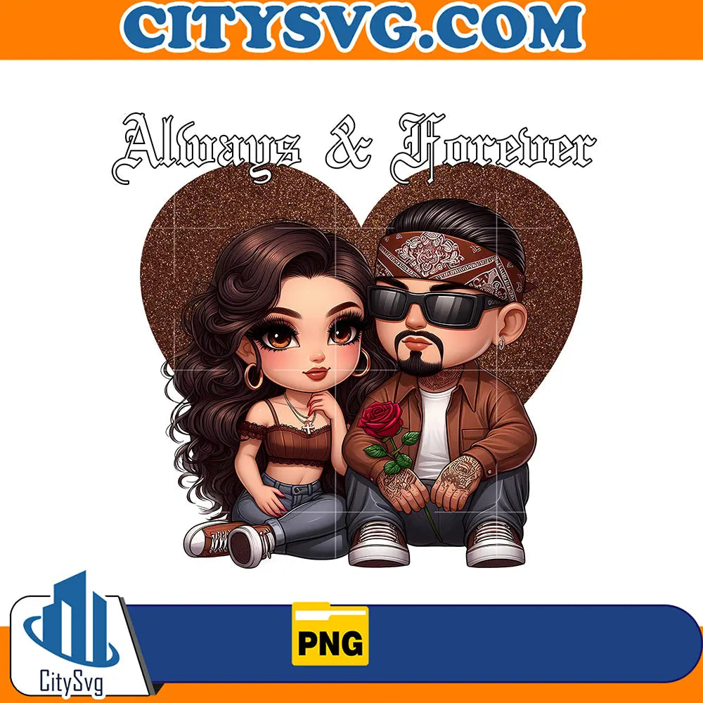 ChicanoCoupleValentineDesignPng_4