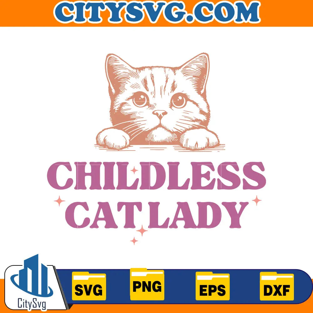 Childless Cat Lady Kamala Svg CitySvg