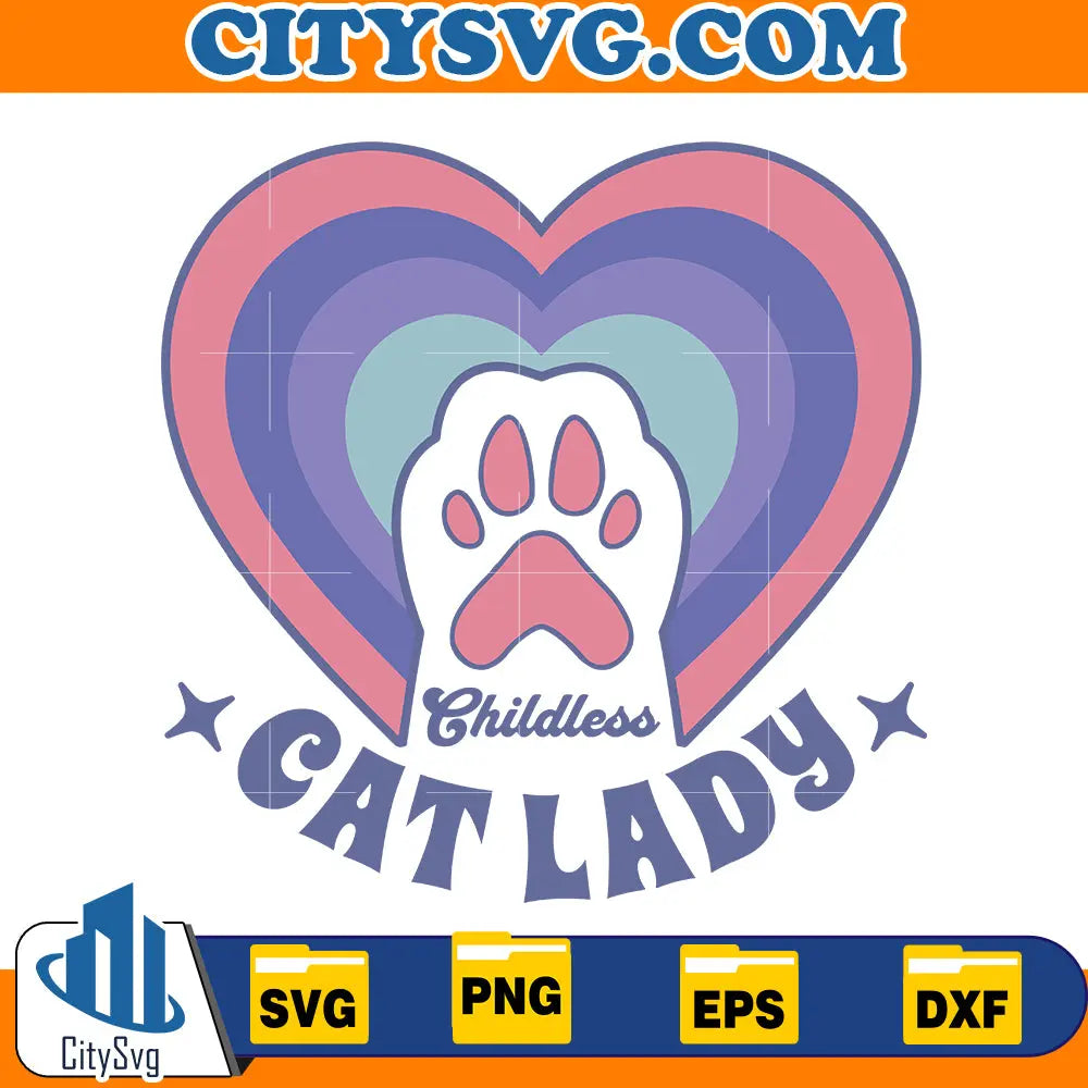 Childless cat lady for kamala Svg CitySvg