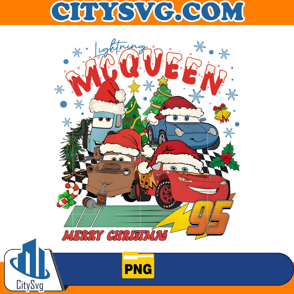 Christmas Cars Lightning McQueen Png CitySvg