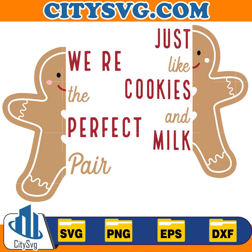 Christmas Ginger Cookies Couple Svg CitySvg
