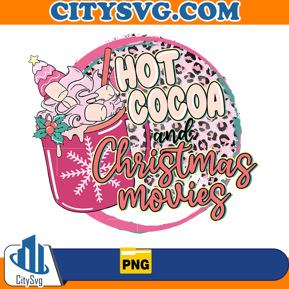 Hot cocoa and Christmas Movies Png CitySvg