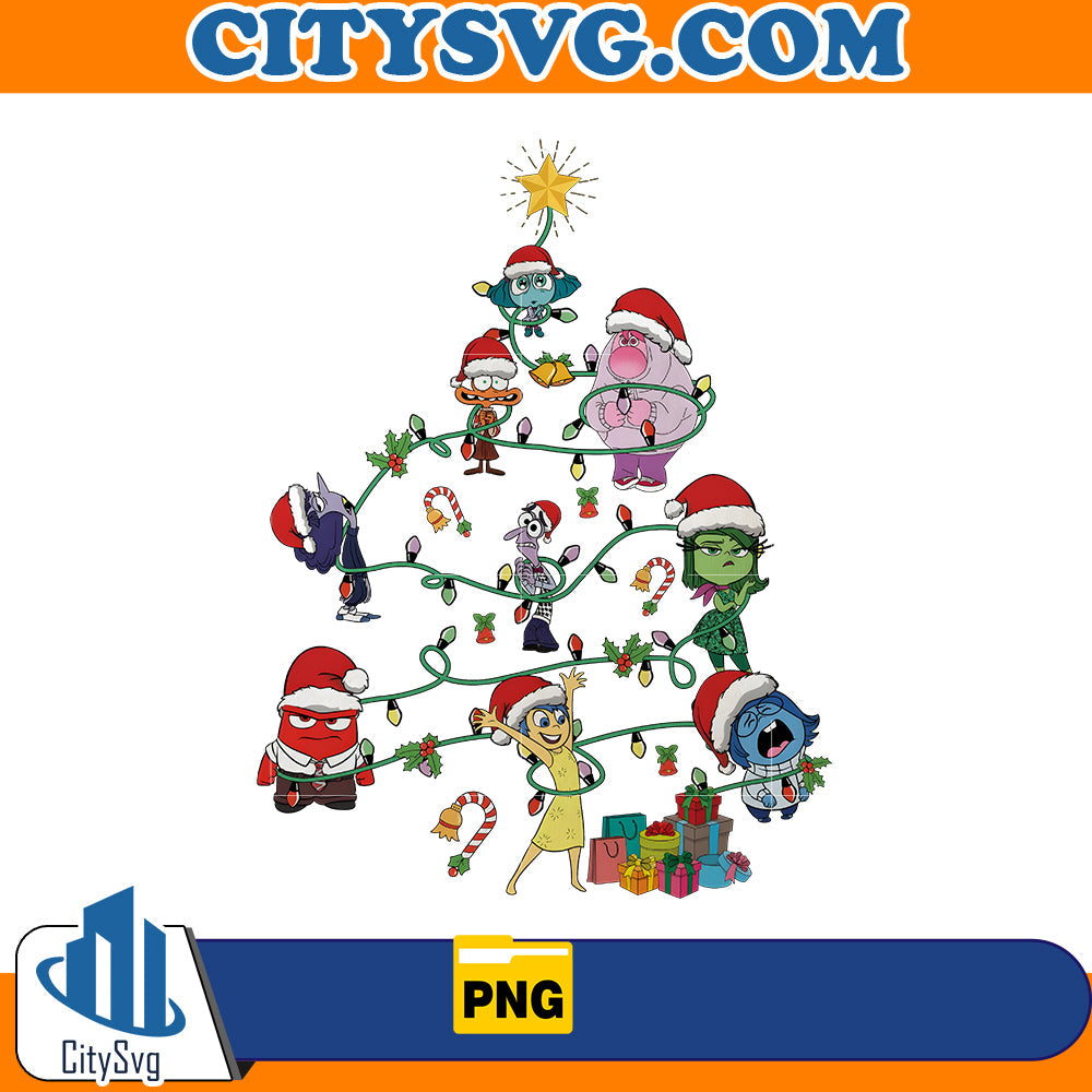 Christmas Light Tree Inside out 2 Png CitySvg