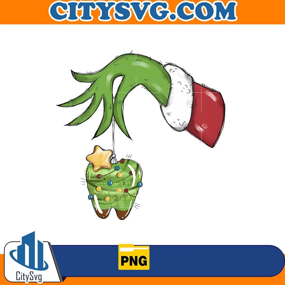 ChristmasLightsToothDentalGrinchPng