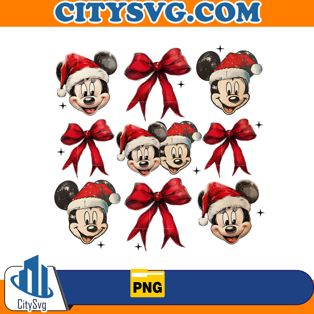 Christmas Mouse Bow Png CitySvg