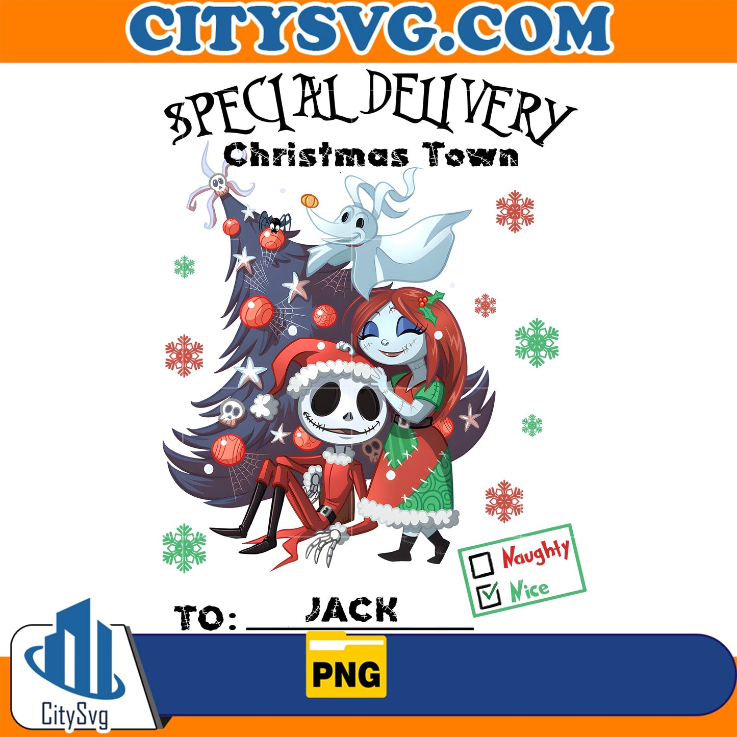 Special Delivery Christmas Town To Jack Png CitySvg