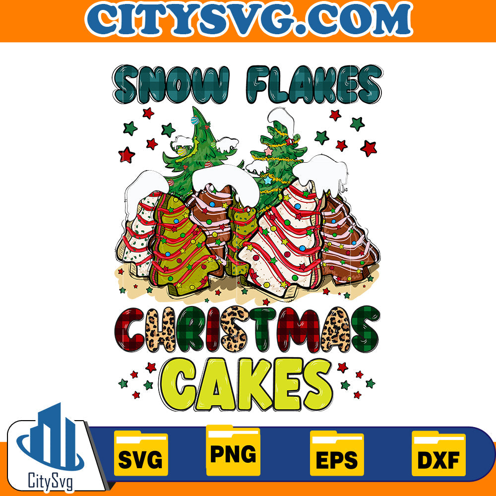 Snow Flakes Christmas Cakes Svg CitySvg