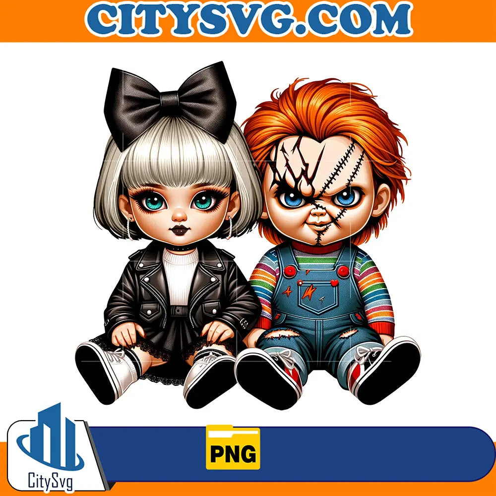 ChuckyAndTiffanyCoupleChicanoValentinePng_2