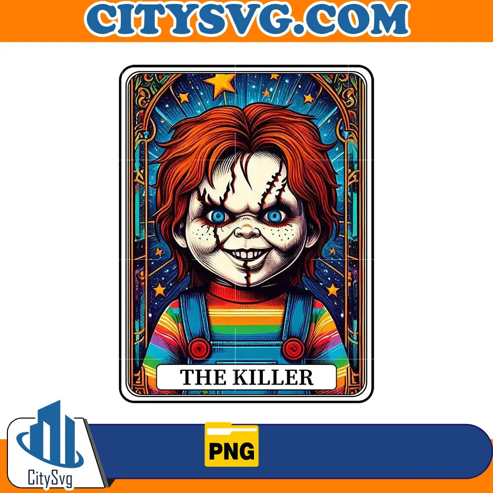 Horror tarot card Chucky The Killer Png CitySvg