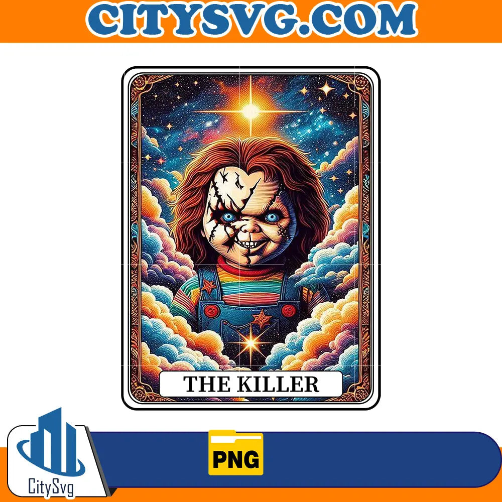 Horror tarot card Chucky The Killer Png CitySvg