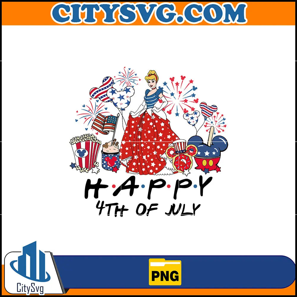 CinderellaHappy4thOfJulyPng