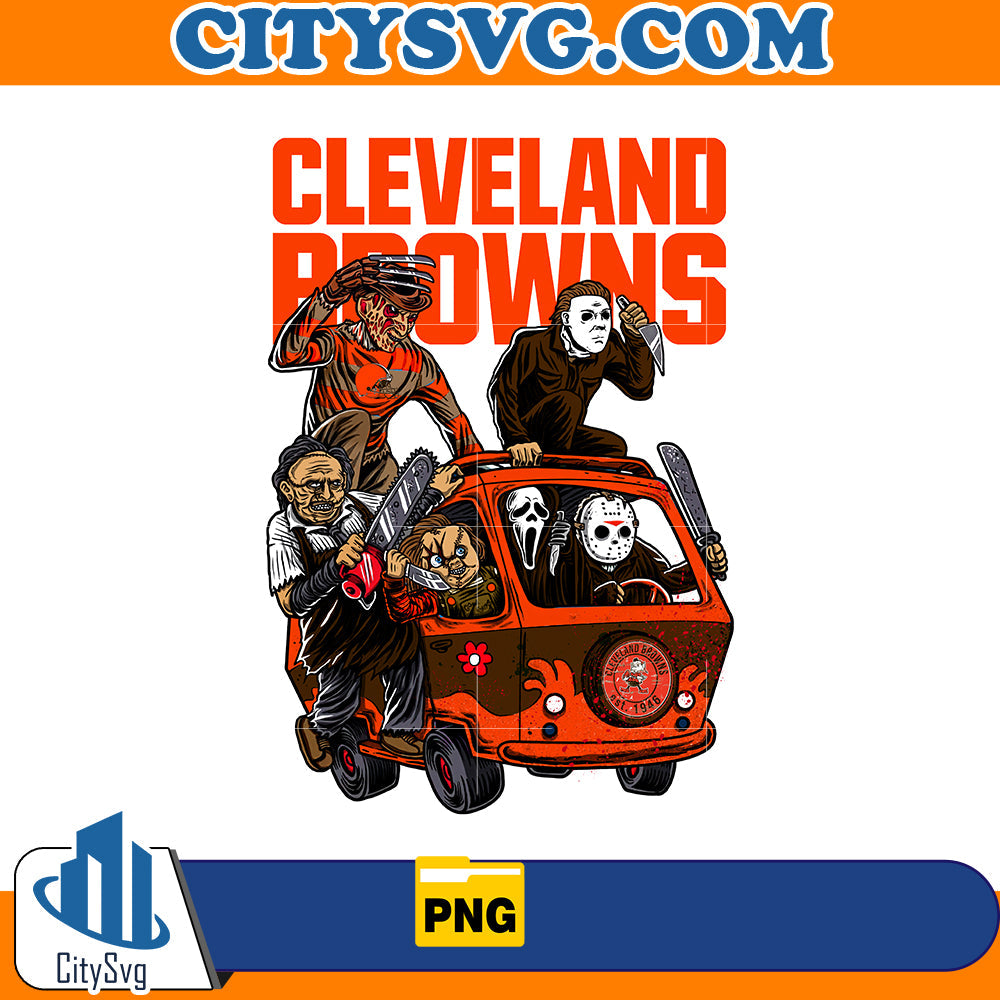 Cleveland American Football Horror Killer Team Halloween Png CitySvg