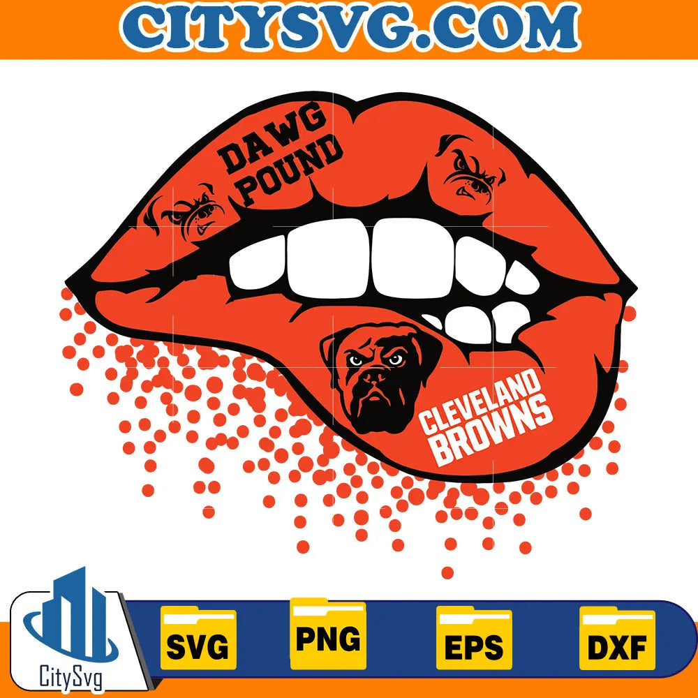 Lips Cleveland Browns Svg CitySvg